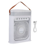 Portable Air Conditioner Fan White USB Plug In 3 Speeds Evaporative Air Cooler with Humidifier Timer V1294-YM0901-3113250123411