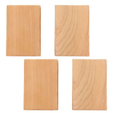 Ortofally 4pcs Rectangule Wooden Board Thicken Blank Unfinished Wood Cutout Smooth Cutting Plaque V1189-LWWAL-20260327-03306