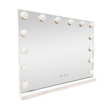 LED Beauty Mirror with 14 Bulbs, Colour Settings, USB A and USB C, White, 50 42cm V196-BM500