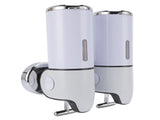 Wall Mount Soap Dispenser Double Cylinder 1000ml Manual Wall Mounted Bathroom Shower Pump Dispenser V1294-YM0901-3112250008511
