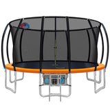 Everfit 16FT Trampoline for Kids w/ Ladder Enclosure Safety Net Rebounder Orange TRAMPO-C-C16-OR-ABC