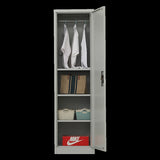 Single-Door Metal Tall Cabinet Shelf Storage for Home Office Gym V63-844431