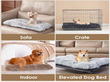 Luxury Long Plush Pet Bed Mat Faux Fur Crate Pad 110x75cm Brown XXL Soft Warm Cushion for Giant Dogs V888-ELOSUNG44728