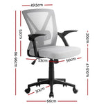 Artiss Mesh Office Chair Mid Back Grey OCHAIR-H-M02-GY