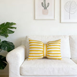 Bow Tie Striped Throw, Lumbar Support Decorative Cushion For Couch Bed Sofa, Soft Accent V1192-AZ-W-24388