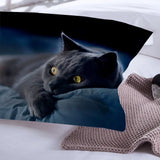 Nero Cat Midnight Gaze Quilt / Doona / Duvet Cover set V745-AQ042690S2
