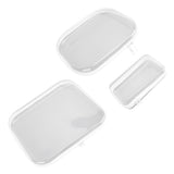 3pcs Zippered Hard Pouch PVC Clear Hard Shell Zipper Case Travel Bags for Building Blocks Puzzles V1294-YM0901-3117240278411