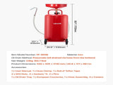 95L Waste Oil Drain Tank, Air Operated Portable Oil Drainer with Adjustable Funnel Height, V952-QDLSPYPJS25G11TPZ001V0