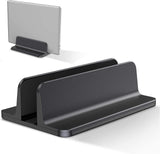 Vertical Aluminum Laptop Stand, Adjustable Desk Holder, Black V1263-JX-5156