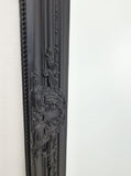 French Provincial Ornate Mirror - Black - Small 80cm x 110cm V292-MIRR-FRN015