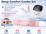 Home and Travel Sleep Aid Bundle - White Dual Mode CES Microcurrent Sleep Aid Device and Pink V888-ELOSUNG53643