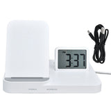 3 in 1 LCD Digital Alarm Clock with Phone Earphone Wireless Charger USB Powered for Home Office V1294-YM0523-3115210213311