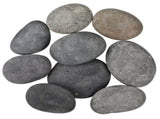 9Pcs Flat Grey Stones River Rocks for Craft Painting Aquarium and Outdoor Use V1366-AZ2-W-26156