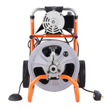Drain Cleaner Machine 100FT x 3/8 Inch, Auto Feed Sewer Snake Drain Auger on Wheels, Portable Drain V952-ZDJJKLSGDSTJXUXC0V3