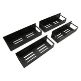 4Pcs Magnetic Spice Rack Movable Strong Magnet Sturdy Metal Simple Black Fridge Spice Shelf for Home V1294-YM0901-3117230243111