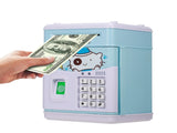 Kids Money Bank Electronic Piggy Banks Password Coin Bank Auto Scroll Money Saving Box Cash Coin Can V1294-YM0901-H35853BL