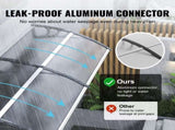 Window Door Awning Canopy 965 x 1987 mm, UPF 50 Polycarbonate Entry Door Outdoor Window Awning V952-MCZYPYCBS4080JUOZV0