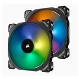 Corsair ML140 PRO RGB 2 Fan Pack with Lighting Node Pro, 140mm Premium Magnetic Levitation RGB LED V1202-V2-CFCO-ML140P-RGB-LPN