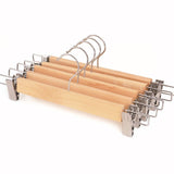 Wooden Hangers Hangers for Clothes Pack of 5 Adjustable Non Slip Clips Grip V1369-AZ3-W-15761