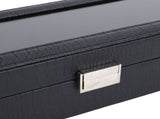 Watch Box Black 6 Slot Leather Watch Case with Pillows for Watches Storage Collections V1294-YM0901-3117250225011