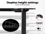 Artiss Standing Desks L-shape Motorised 160CM Black HASD-B-M70-BK-160
