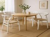 Levede 4x Dining Chairs Wooden Hans White CH1041-2-WHX2