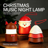 Christmas Music LED Night Light Lantern, Rechargeable with Warm White & 7-Color Changing Lights, V1341-ZY-PW2TZ58J-ABC