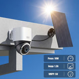 Solar Panel for Security Camera 10W 5V Outdoor Continuous Power Supply with 360 Degree Mounting V1366-AZ2-W-14815