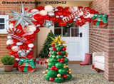 Christmas Balloon Arch Tree Kit Candy Cane/Star Foil Dcor V1132-SDLW10-CY029-032