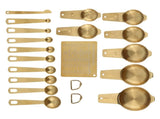 18PCS Measuring Cup Stainless Steel Gold Coffee Spoon Cup Set Baking Scale Measuring Scoop Cup Set V1294-YM0714-3118210277811
