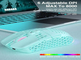 SOLAKAKA SM600 Honeycomb Shell Gaming Mouse Wireless,green V1300-SM600-GREEN
