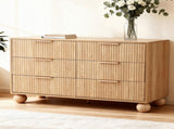 Artiss 6 Chest of Drawers Dresser Tallboy Pine FUR-Z-CDR-04-6D-WD-AB