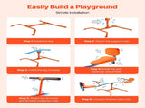 Kids Seesaw 136 kg Capacity 360 Degrees Rotating Teeter Totter Aged 3 V952-YGDZDQQBJS2R7NUCQ001V0