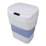 17.5L Trash Can Touchless Motion Sensor Plastic Foldable Smart Garbage Can with Lid for Kitchen V1294-YM0901-3117250005811
