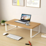 SOGA 2X 40cm Wood Computer Monitor Elevated Stand Desktop Support Station Rack LEVEL003X2