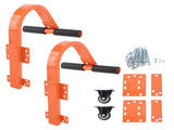 2Pack Ladder Stabilizer Roof Hook with Wheels Steel Strong Grip Easy Install Portable Ladder V1294-YM0901-3114230168811