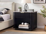 Artiss Bedside Table with 1 Drawer Side Table Black Nightstand FUR-Z-BS-05-BK