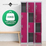 12-Door Locker for Office Gym Shed School Home Storage - Padlock-operated V63-838901