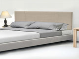 Linen Fabric King Bed Headboard Bedhead - Beige V63-800767