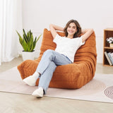 VEVOR L-Shaped Bean Bag Chair with Soft Armrests and Storage Pocket Brown V952-LXDDY3034INCT6NKCV0