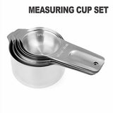 13-piece Measuring Cups and Spoons Set,18/8 Stainless Steel Heavy Duty Ergonomic Handle with Ring V1192-AZ-W-31890