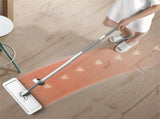 Microfiber Flat Mop Hand Wash Free Long Handle Large Flat Mop Dry Wet Use Floor Cleaning Tool White V1294-YM0715-3117220076213