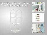 Shower Corner Shelf White Caddy Bathroom Shelves Organiser Bath Storage Rack 4 V63-827131