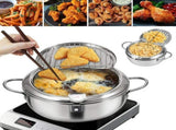 Clearance Cooking Utensils under 20,Stainless Deep Fryer New Japanese Deep Fryer Pot Stainless Deep V1366-AZ2-W-21072