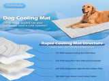 2 Pack Medium Dog Cooling Mat 91x58cm - Reversible Self Cooling & Warm Pet Bed Pad - Granny Grey & V888-ELOSUNG41347