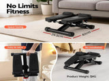 Everfit Mini Stepper with Resistance Rope Aerobic for Exercise Compact Home Workout Black STEPPER-YG-RD-BK