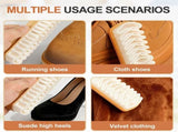 Suede Shoe Brush, Rubber Polish Eraser with Soft Bristle Brush for Suede Cleaner and Nubuck Brush V1258-DP02-F-12