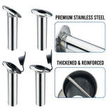 Heavy Duty Cast Stainless Steel Boat Fishing Rod Holder with Protective Cap for Yacht and Marine V1341-ZY-MVEAMBJ5-15