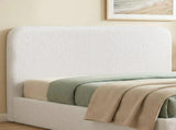 Artiss Queen Headboard for Bed Frame Boucle Fabric No-Assembly Vacuum Compressed Soft Backrest with BED-FOAM-HEAD-SOLIS-Q-WH