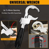 Adjustable Double End Universal Wrench - Multi-Function Crescent Wrench For Sanitary Water Pipe V1188-MS-227-2165